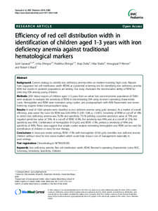 Pathology / Iron metabolism / Anemias / Hematopathology / Chemical pathology / Red blood cell distribution width / Anisocytosis / Iron deficiency anemia / Microcytic anemia / Blood tests / Hematology / Medicine