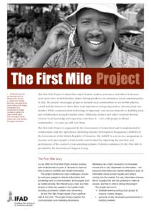 The First Mile Project ı Mobile phones are an important tool for Mkulima shu shu shu, or market spy, Stanley Mchome, who spends his