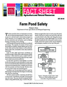 FACT SHEET Agriculture and Natural Resources AEX[removed]Farm Pond Safety