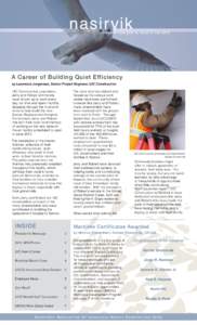 nasir vik  elevated view Vol. 8, Issue 4, Fall 2012 A Career of Building Quiet Efficiency by Lawrence Jorgensen, Senior Project Engineer, UIC Construction
