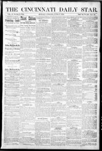 The Cincinnati daily star. ([Cincinnati, Ohio]). (Cincinnati, OH[removed]p ].