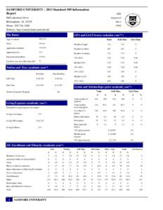 SAMFORD UNIVERSITY[removed]Standard 509 Information Report[removed][removed]