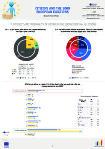 EU27 Number of Interviews: 26,661 Fieldwork Dates: 25th March - 4th May 2008 CITIZENS AND THE 2009 EUROPEAN ELECTIONS