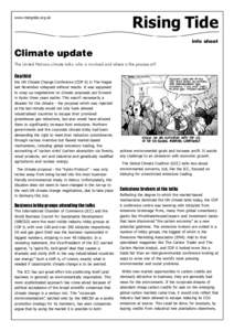 www.risingtide.org.uk  Rising Tide info sheet  Climate update