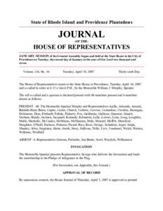United States House of Representatives / Unanimous consent / Rhode Island House of Representatives