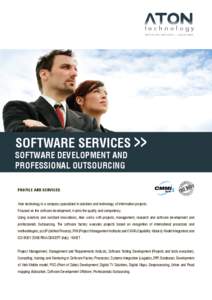 technology SOFTWARE SERVICES > SOLUTIONS SOFTWARE SERVICES >>  SOFTWARE DEVELOPMENT AND