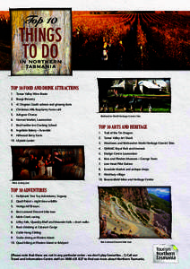 Top 10  THINGS TO DO in northern tasmania