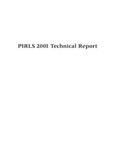 PIRLS 2001 Technical Report