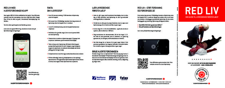 Hent app’en Red Liv til din mobiltelefon helt gratis. Scan QR-koden nedenfor med din smartphone, hent den i App Store eller i Google Play. Så har du altid en guide i livreddende førstehjælp lige ved hånden.  H