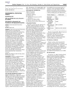 Federal Register / Vol. 79, No[removed]Monday, October 6, [removed]Rules and Regulations * *  *