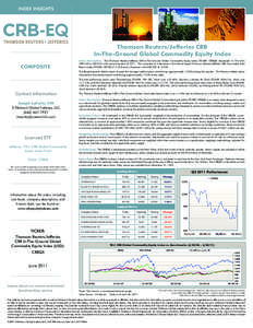 INDEX INSIGHTS  Thomson Reuters/Jefferies CRB In-The-Ground Global Commodity Equity Index COMPOSITE