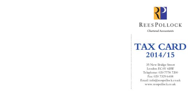 Capital Gains Tax  Selected Rates Key Dates & Deadlines