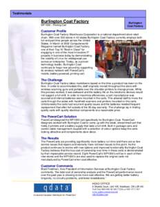 Retailing / Electric vehicles / Business / Burlington Coat Factory / Burlington / Warranty