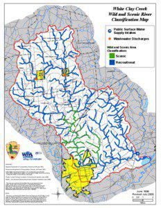White Clay Creek Wild and Scenic River Classification Map