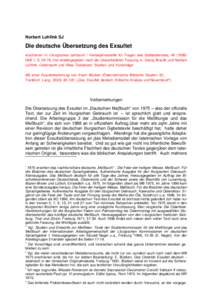 PDF: 151 KB. N. Lohfink: Die deutsche Übersetzung des Exsultet