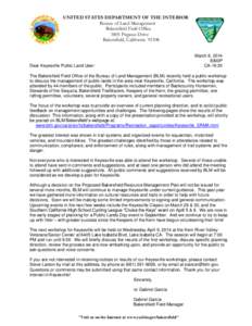 Conservation in the United States / Bureau of Land Management / United States Department of the Interior / Wildland fire suppression / United States / Bakersfield /  California / Trail / Kern County /  California / San Joaquin Valley / Geography of California / Environment of the United States