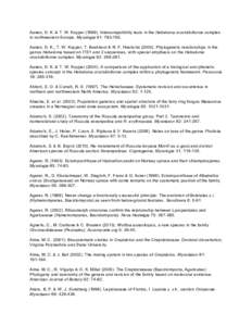 Charles Horton Peck / Giacomo Bresadola / Cortinarius / Lepista / Dermocybe / Russula / Biology / Mycology / Roy E. Halling / Meinhard Michael Moser