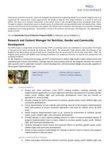 Microsoft Word - Research and Content Manager for Nutrition Gender and Community Development
