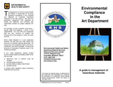 ENVIRONMENTAL HEALTH AND SAFETY Environmental Compliance in the