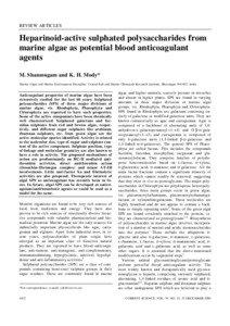 REVIEW ARTICLES  Heparinoid-active sulphated polysaccharides from