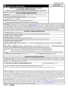 OMB Control NoRespondent Burden: 15 minutes Expiration Date: VA DATE STAMP (DO NOT WRITE IN THIS SPACE)