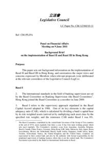 立法會 Legislative Council LC Paper No. CB[removed]Ref: CB1/PL/FA