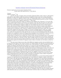 Southern Campaign American Revolution Pension Statements Pension Application of Alexander Hamilton S9556 Transcribed and annotated by C. Leon Harris Virginia } Augusta County } SS.