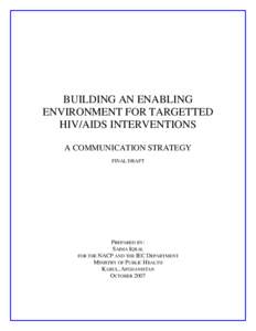 DRAFT Outline of Communication Strategy on HIV/AIDS