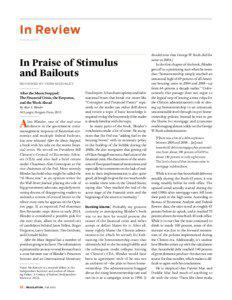 In Review In Praise of Stimulus and Bailouts