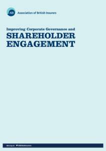 Improving Corporate Governance and  SHAREHOLDER ENGAGEMENT