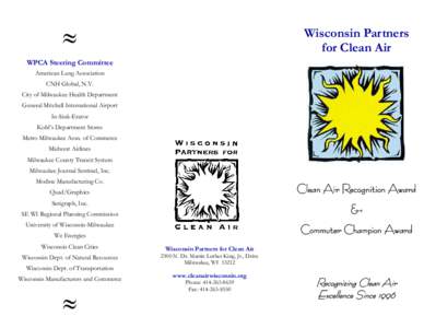 ≈  Wisconsin Partners for Clean Air  WPCA Steering Committee