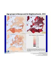 Age groups in Europe and its Neighbourhoods, 2010 Under 15 years old 15 to 60 years old  Greenland