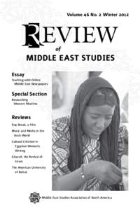 Volume 46 No. 2 Winter[removed]EVIEW of  MIDDLE EAST STUDIES