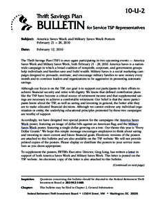 10-U-2  Thrift Savings Plan BULLETIN