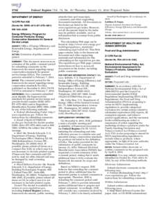 3742  Federal Register / Vol. 79, No[removed]Thursday, January 23, [removed]Proposed Rules DEPARTMENT OF ENERGY 10 CFR Part 430