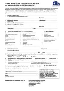 Microsoft Word - Food establishment registration form.doc