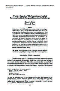 American Journal of Clinical Hypnosis 49:4, April 2007