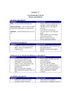 Microsoft Word - Standard_Practices_-_Schedule_A[1].doc