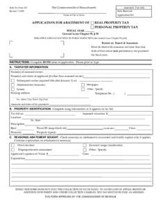 State Tax Form 3ABC						Assessors’ Use only