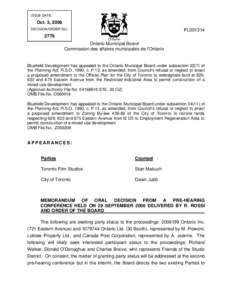 ISSUE DATE:  Oct. 3, 2006 DECISION/ORDER NO:  PL051314