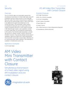 GE Security VT1101M IFS AM Video Mini Transmitter with Contact Closure