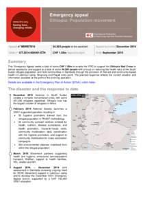 Page |1  Emergency appeal Ethiopia: Population movement  Appeal n° MDRET015