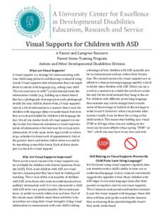 Visual Supports for Children with ASD