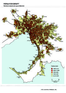 POPULATION DENSITY Number of people per square kilometre Sunbury  Craigieburn