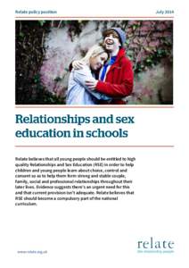 Relationships and sex education in schools