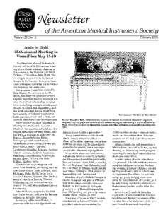 !J\&,ws[etter of the American Musical Instrument Society Volume 25, No. 1 February 1996