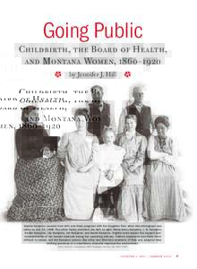 Going Public Childbirth, the Board of Health, and Montana Women, 1860–1920 h 