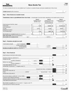 T3NS  Nova Scotia Tax T3 2001