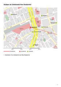 Stadtplan der Zielhaltestelle Wien Westbahnhof  Gürtel rtel r Gü