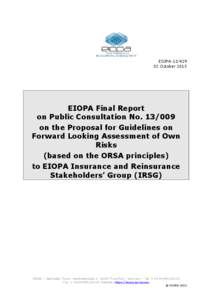 EIOPA-13-429_IRSG Final Report on CP09